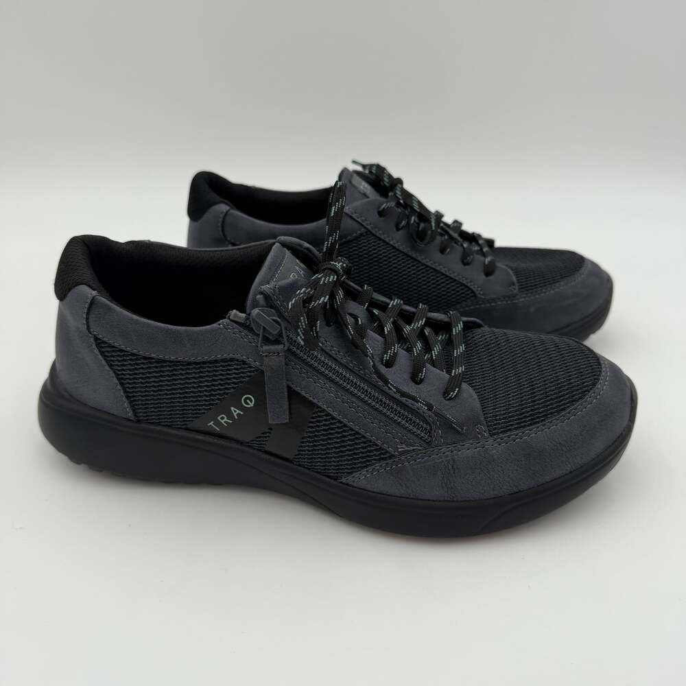 Waldläufer M-Iris Black Nubuck Stretch Lace/Zip Combination Shoes